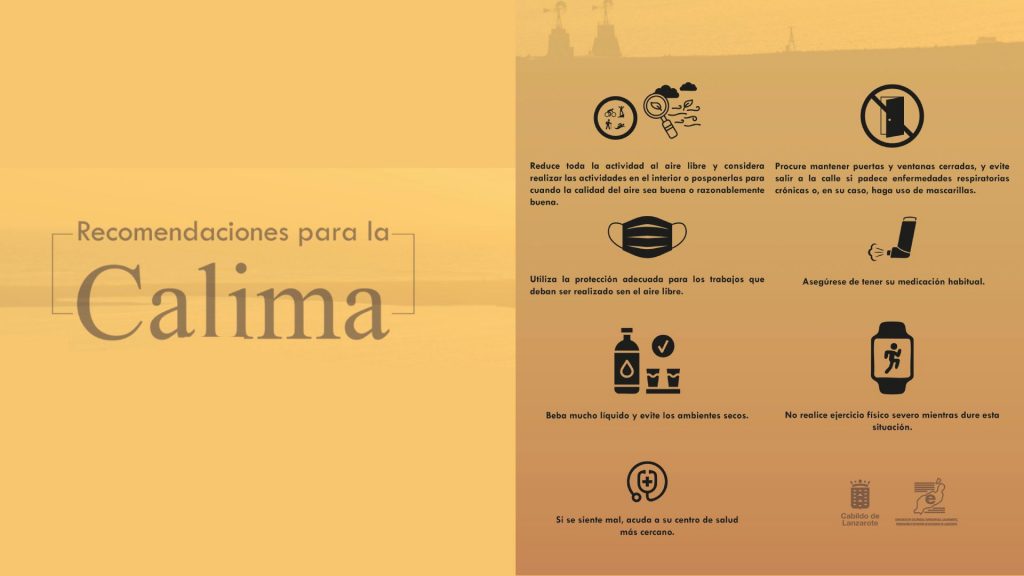 Recomendaciones ante la calima
