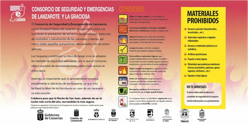 El Consorcio de Seguridad y Emergencias de Lanzarote difunde una serie de